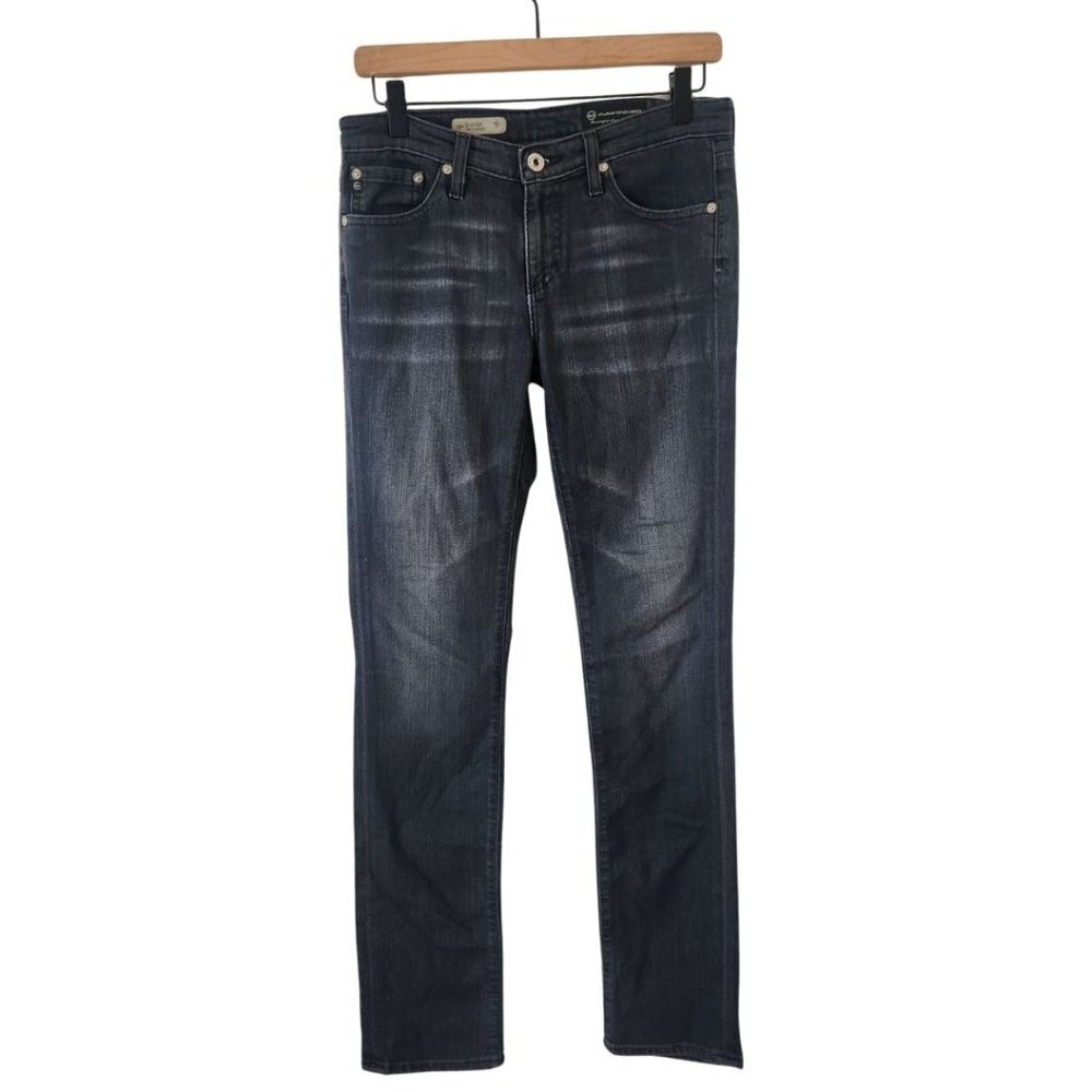 AG Adriano Goldschmied The Stevie Slim Straight Stonewash Gray Women's 27R